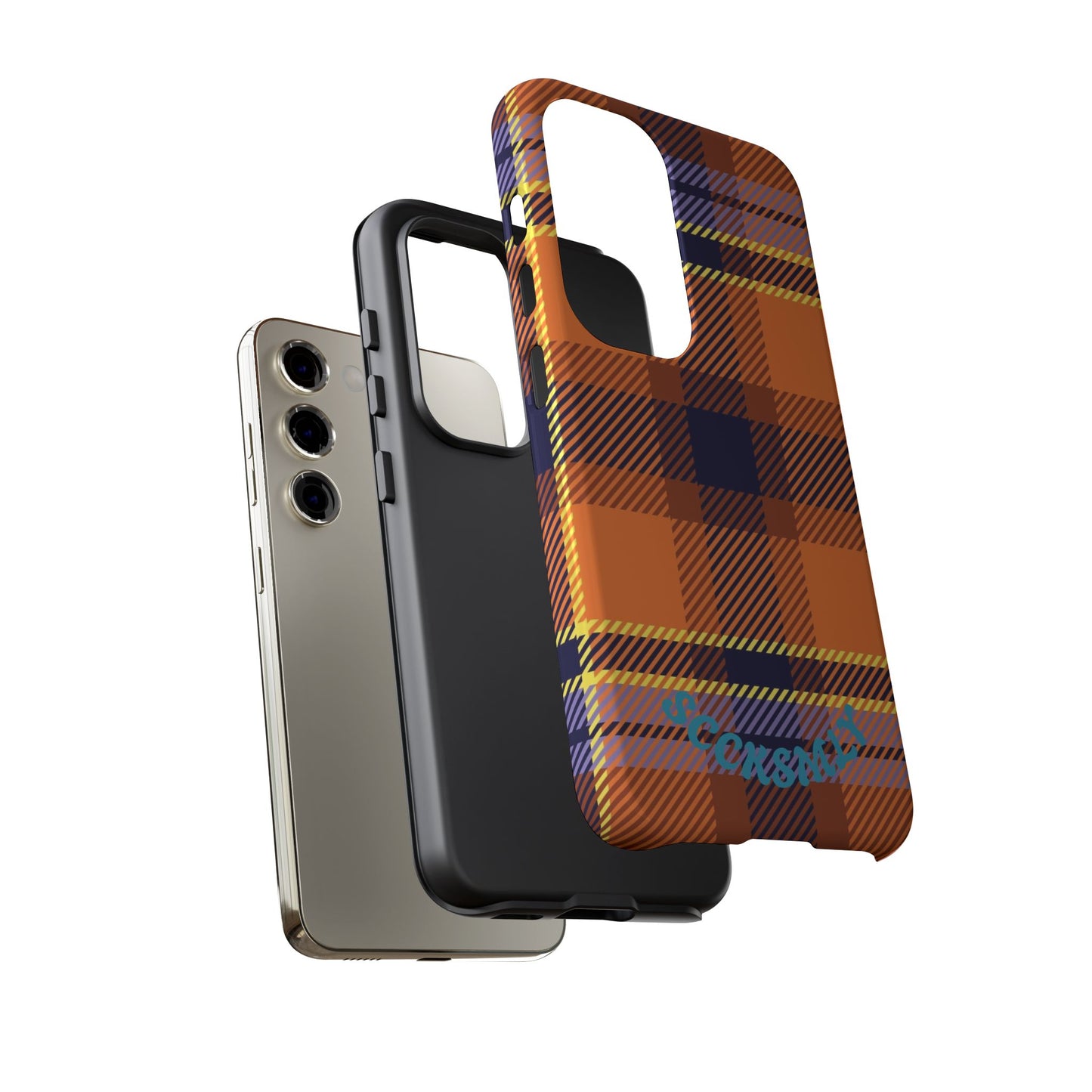 Orange Sickle Plaid Phone Case for Samsung