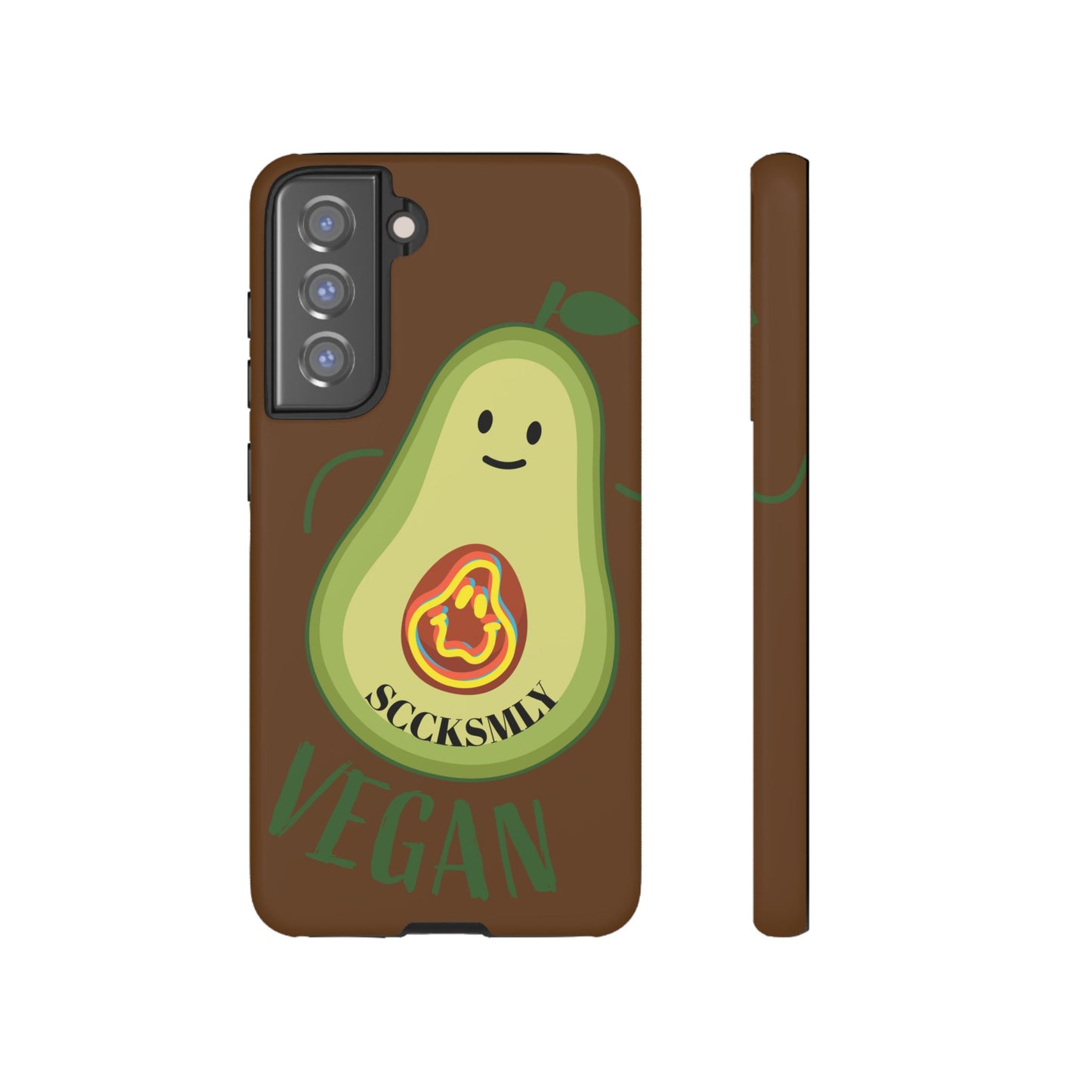 Playful Vegan Avocado Phone Case for Samsung