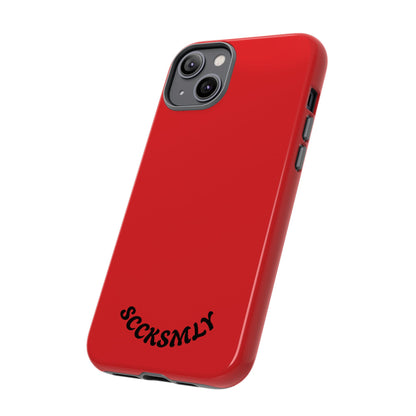 SOLID Screaming Red Tough Case for Apple