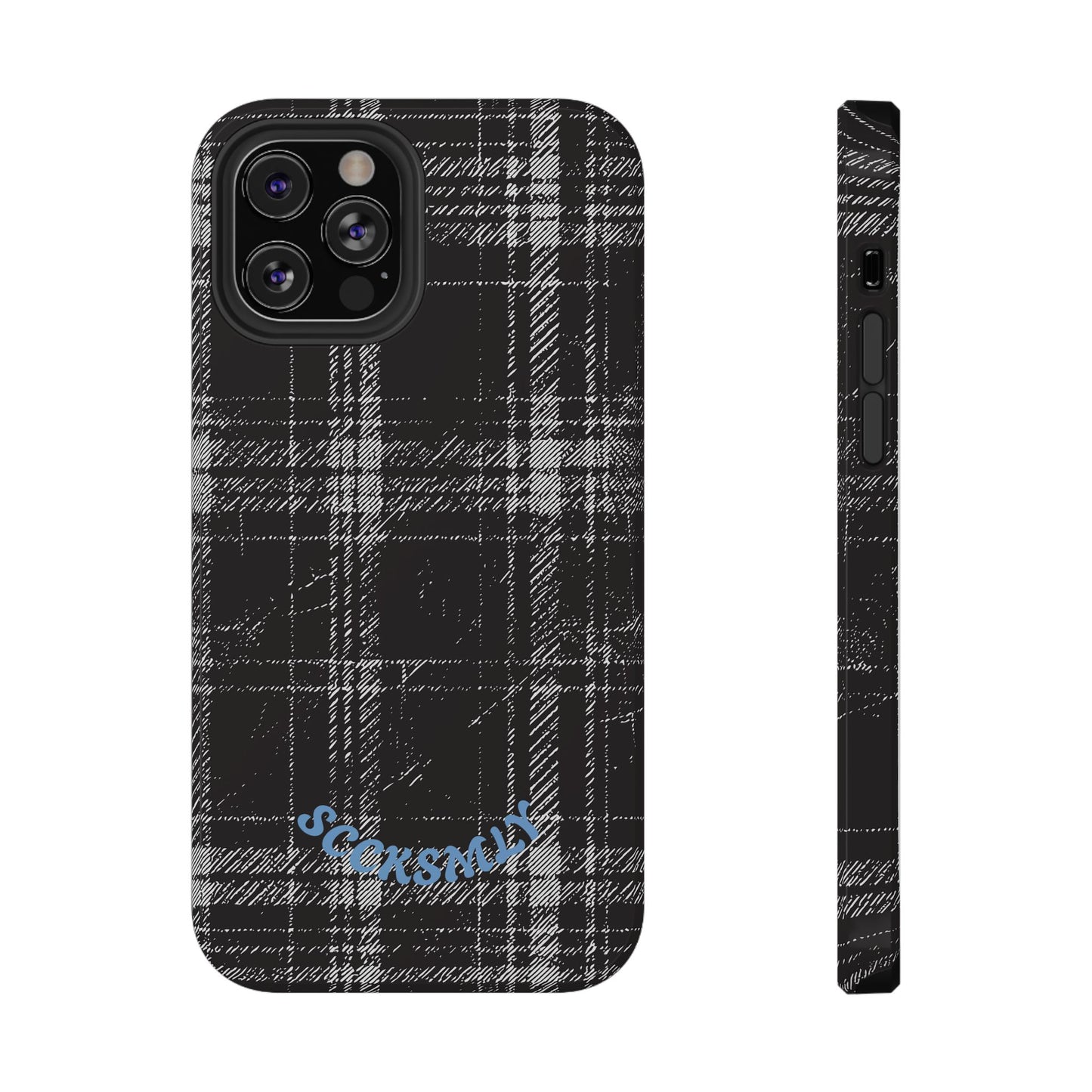 Smoky Grungy Plaid Phone Case for Apple