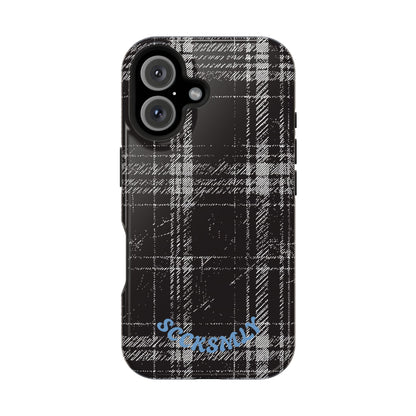 Smoky Grungy Plaid Phone Case for Apple