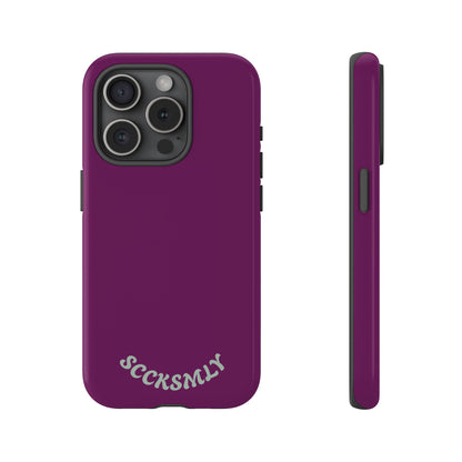 SOLID Amethyst Matte Tough Phone Case for Apple