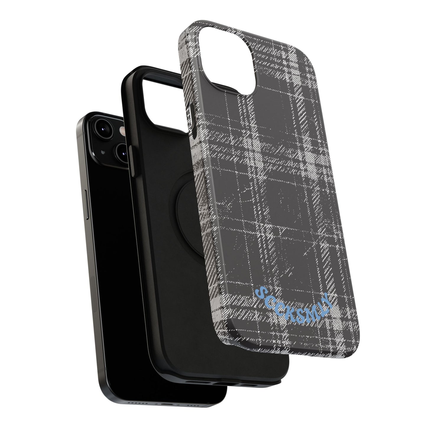Smoky Grungy Plaid Phone Case for Apple