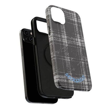 Smoky Grungy Plaid Phone Case for Apple