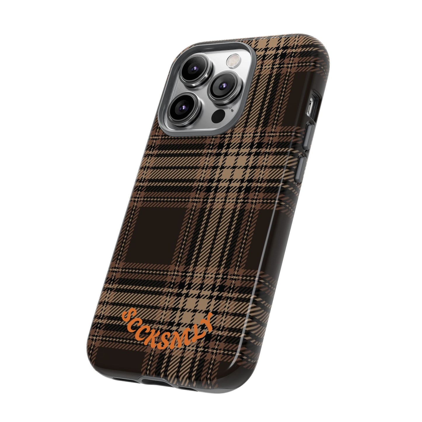 Brown Bread Plaid Tough Phone Case for Apple