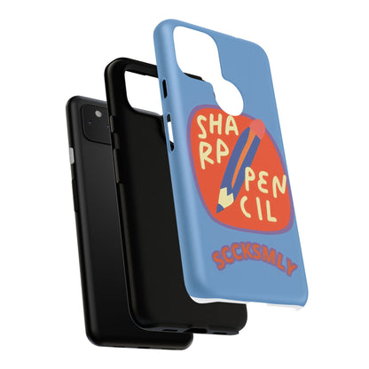 Blue "SHARPEN PENCIL" Tough Phone Case for Google Pixel