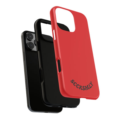 SOLID Screaming Red Tough Case for Apple