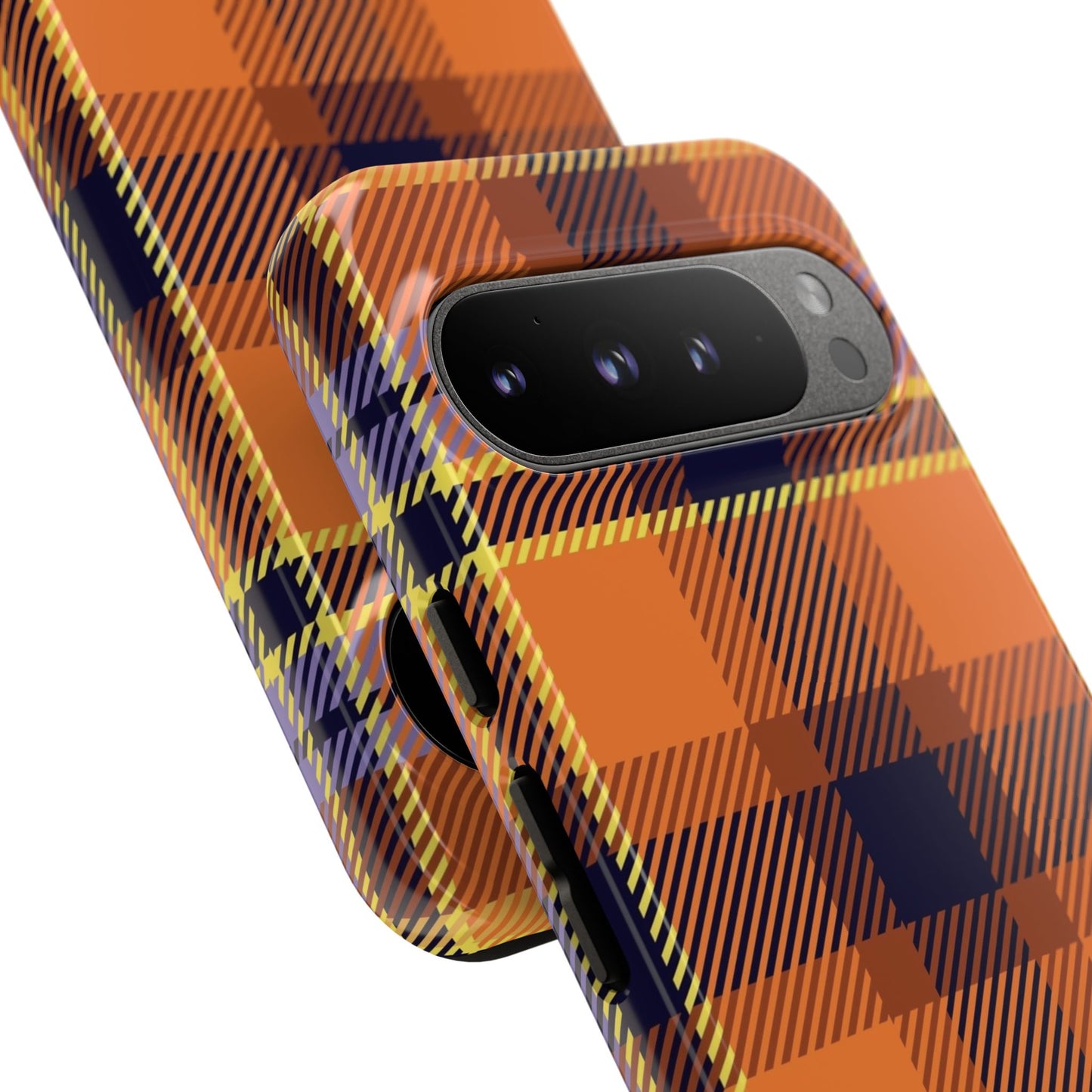 Orange Sickle Plaid Phone Case for Google Pixel