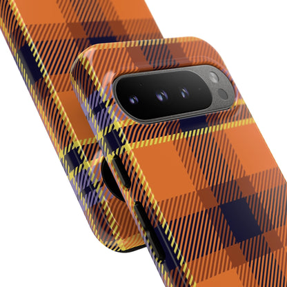 Orange Sickle Plaid Phone Case for Google Pixel