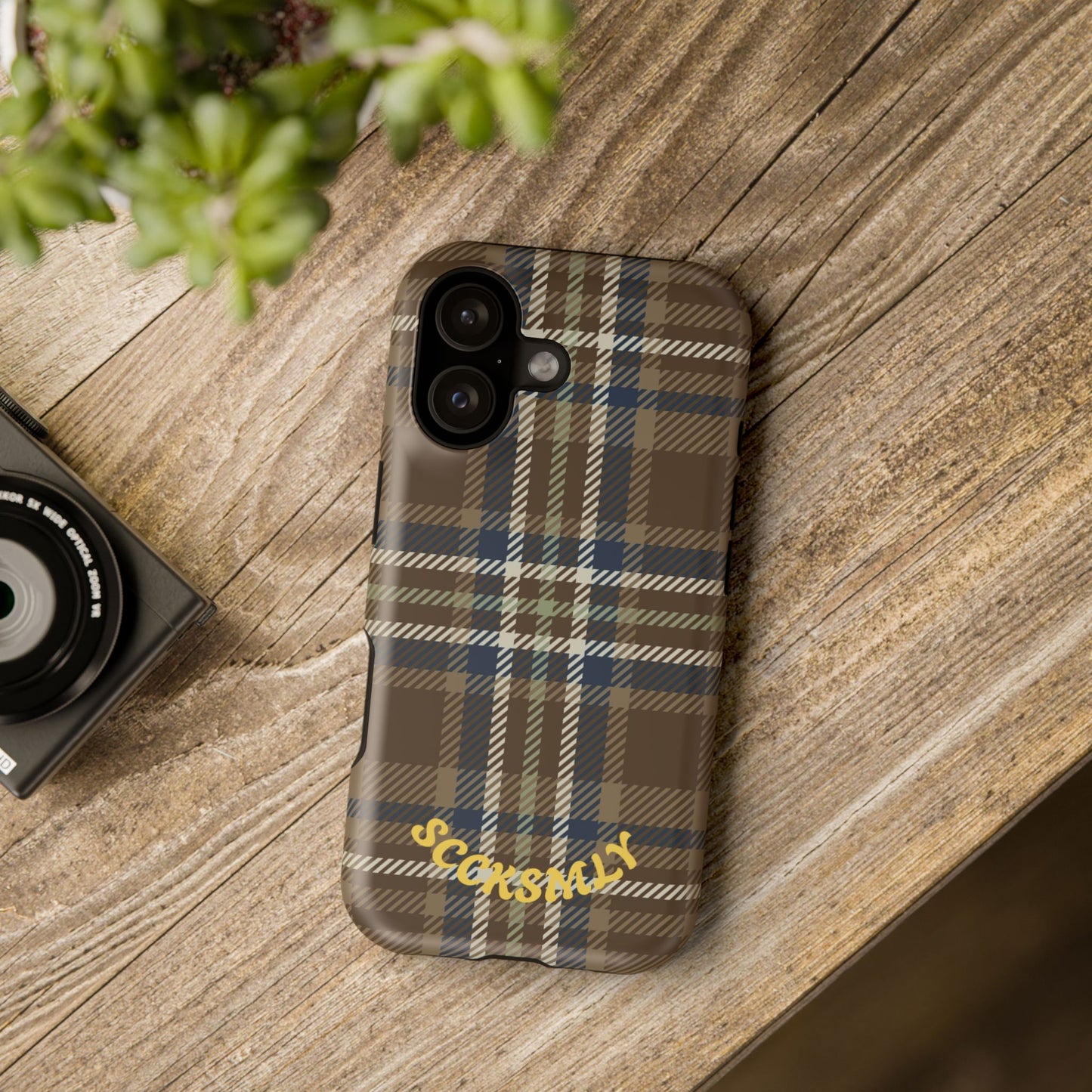 Earth and Sky Plaid Phone Case for Apple