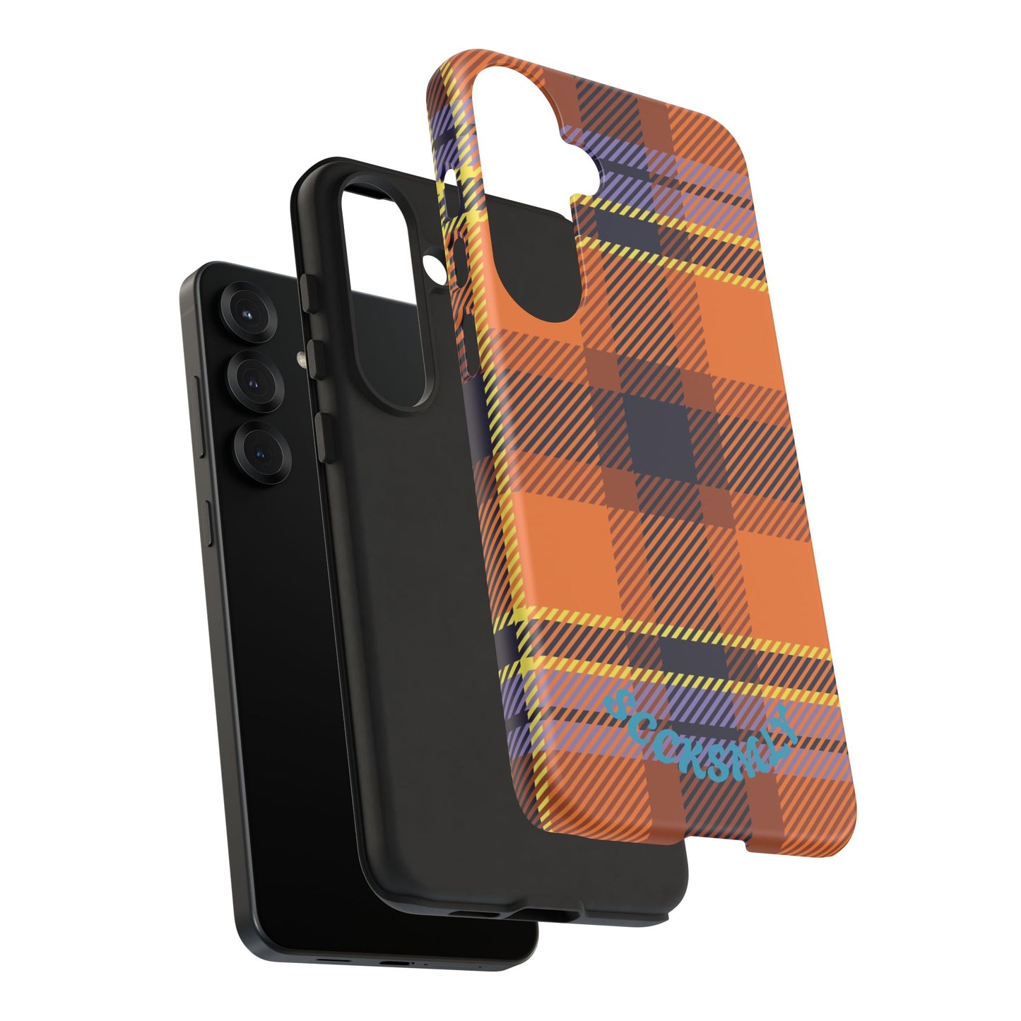 Orange Sickle Plaid Phone Case for Samsung
