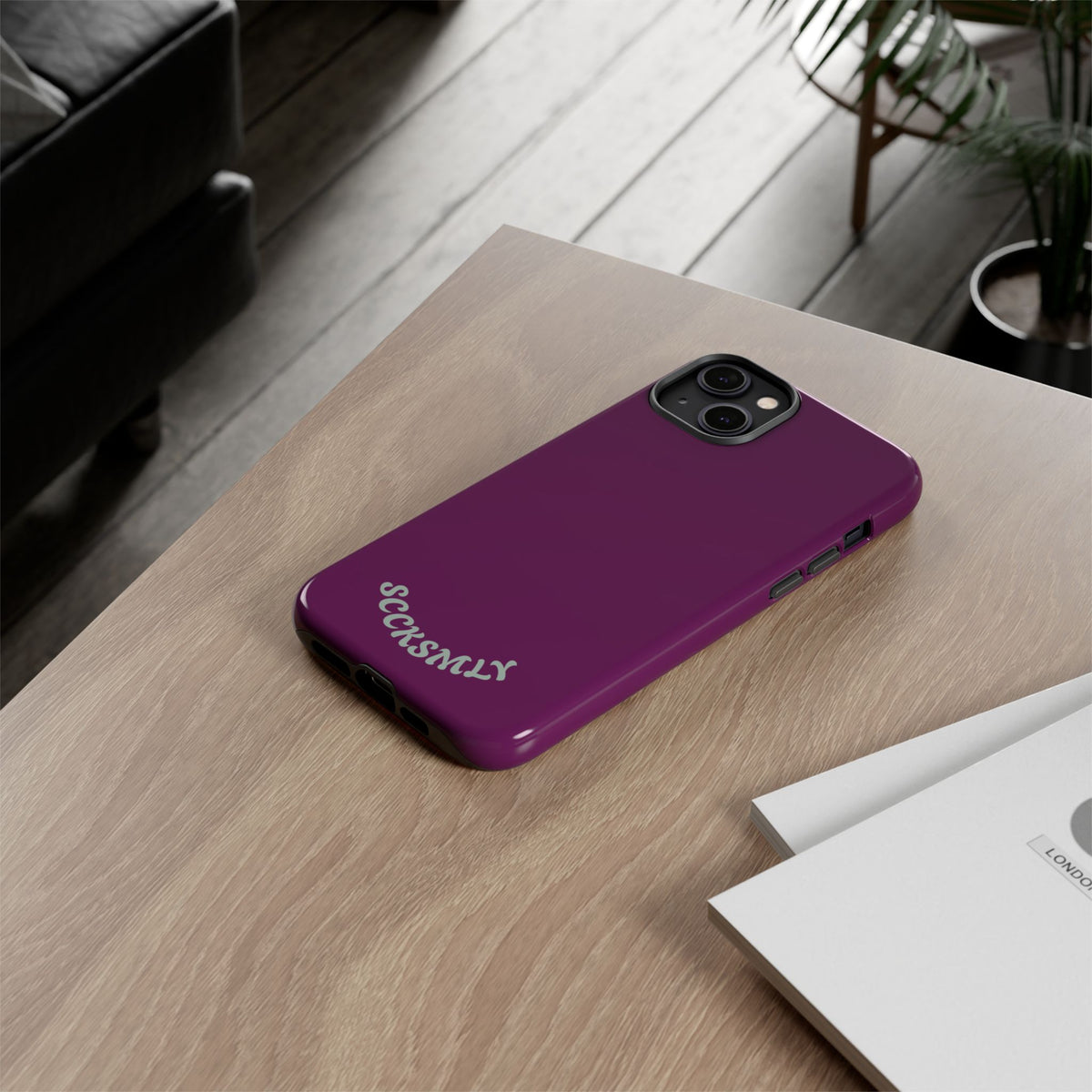 SOLID Amethyst Matte Tough Phone Case for Apple
