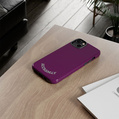 SOLID Amethyst Matte Tough Phone Case for Apple