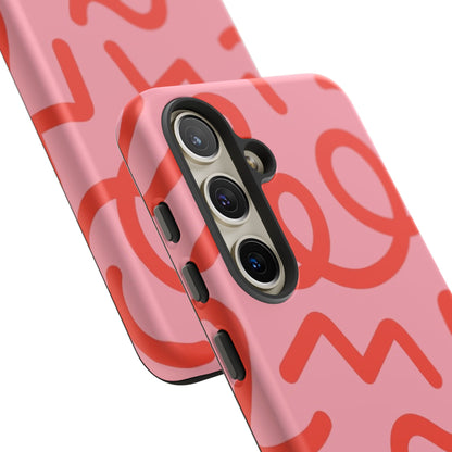 Red Candy Swirls Tough Phone Case for Samsung