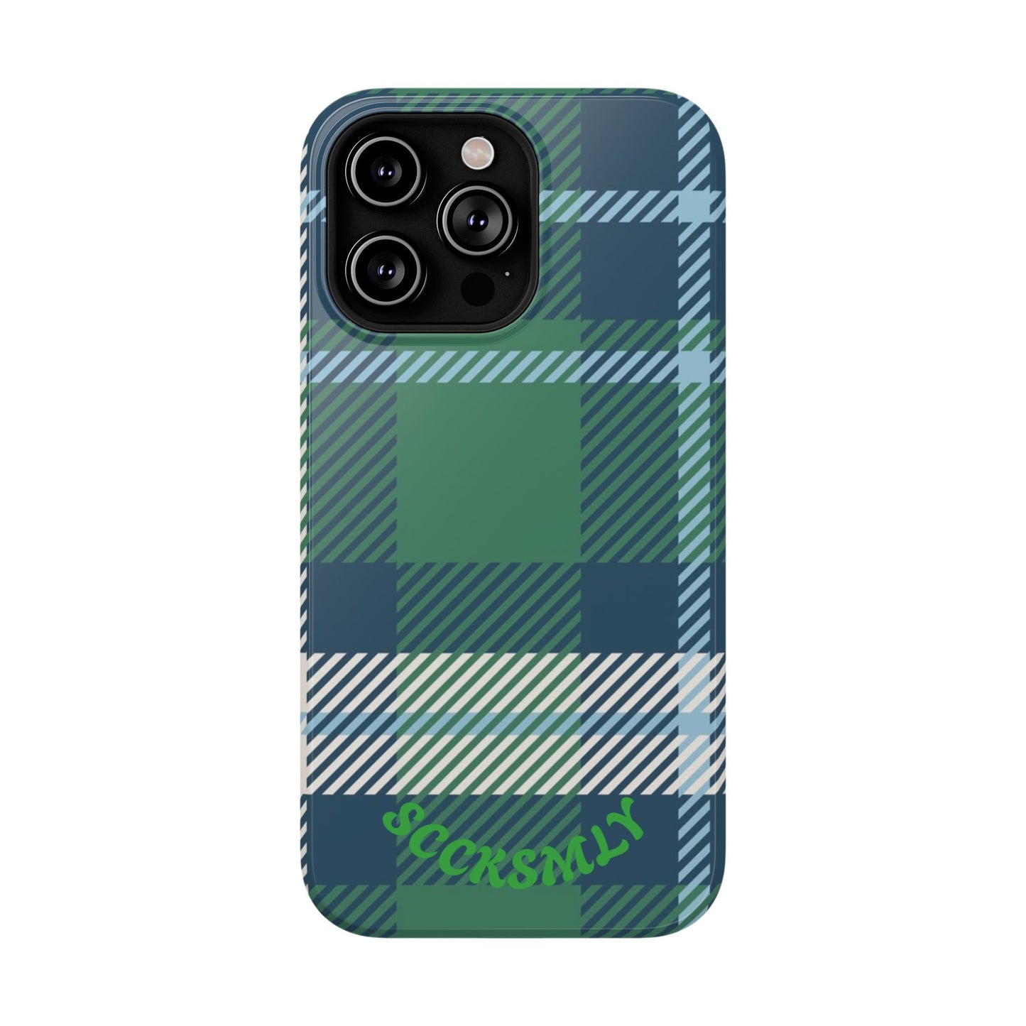Earth and Sky Plaid Phone Case for Apple
