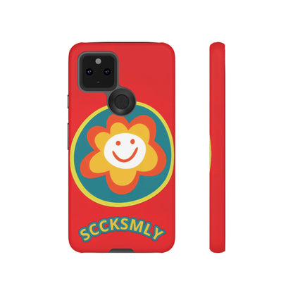 Red "SUNSHINE SMILE" Tough Phone Case for Google Pixel