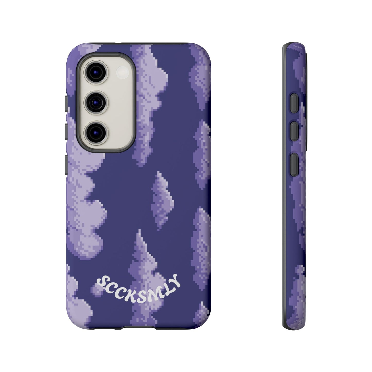 Lilac Pixel Cloud Tough Phone Case for Samsung