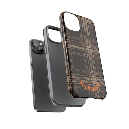 Brown Bread Plaid Tough Phone Case for Apple