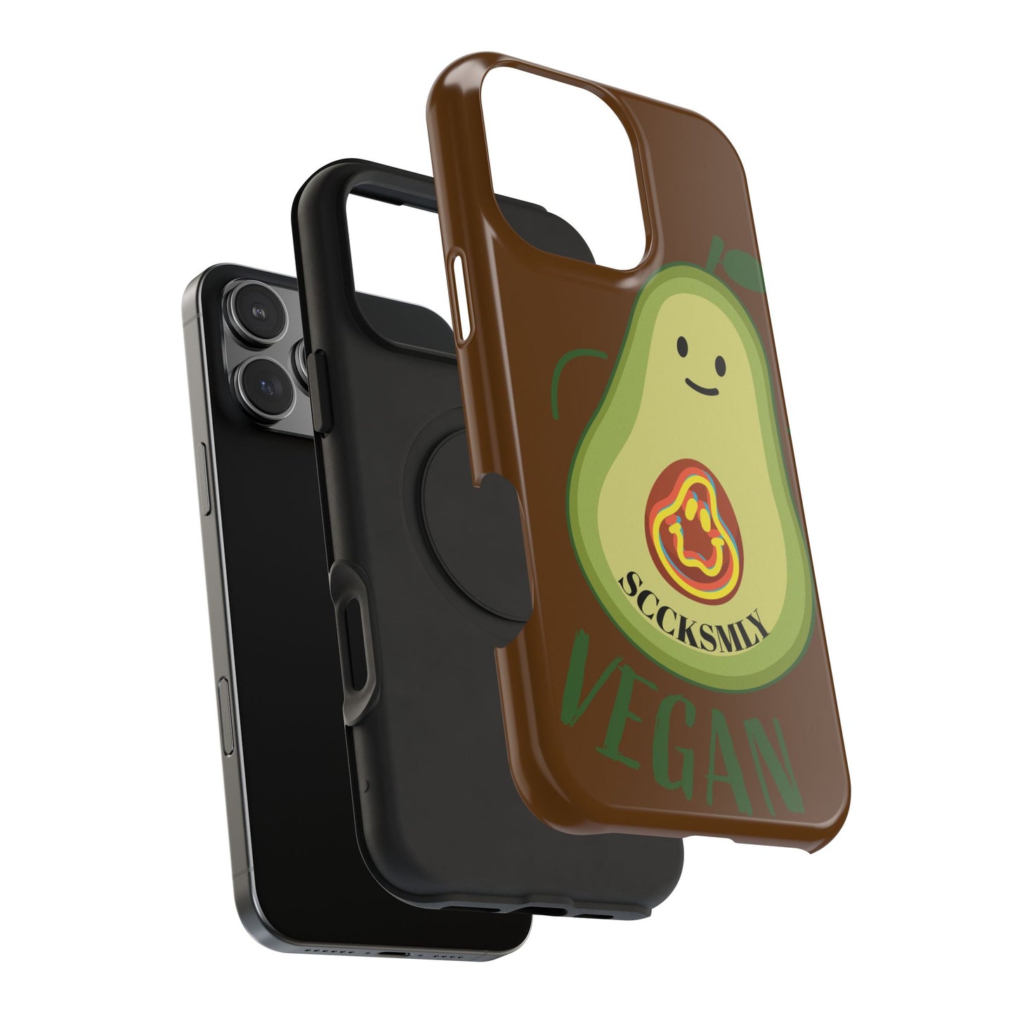 Playful Vegan Avocado Tough Phone Case Apple