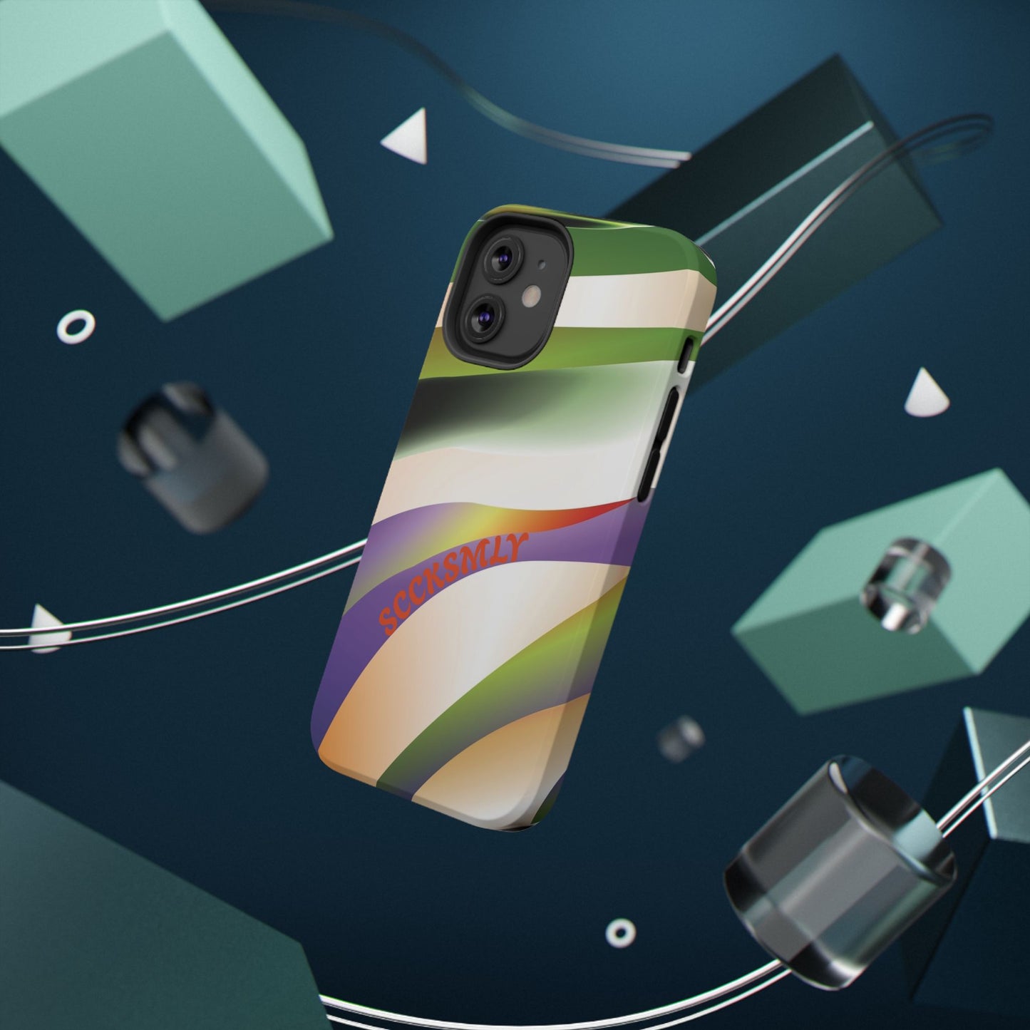 Green Waves Phone Case for Apple