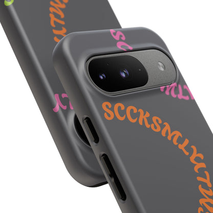 Y2K Wavy Script Tough Case for Google Pixel- Gray