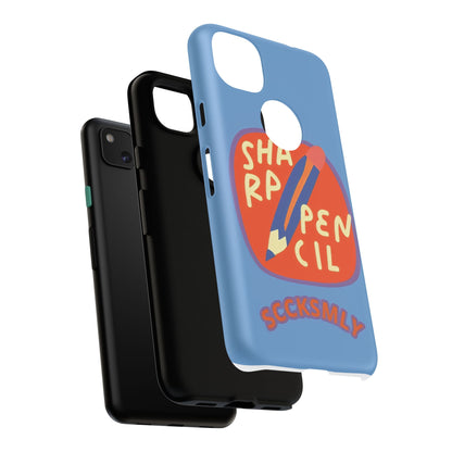 Blue "SHARPEN PENCIL" Tough Phone Case for Google Pixel