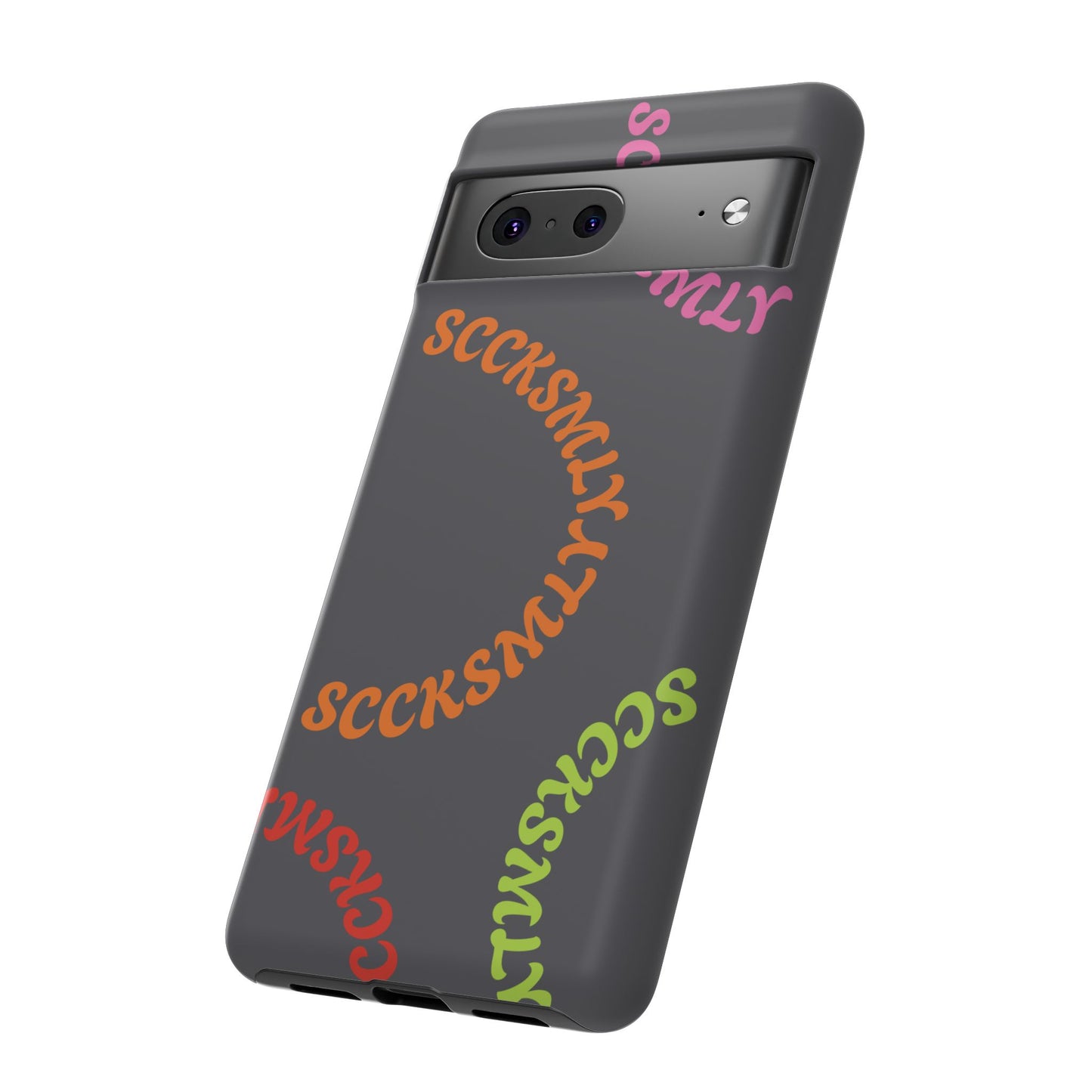 Y2K Wavy Script Tough Case for Google Pixel- Gray