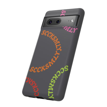 Y2K Wavy Script Tough Case for Google Pixel- Gray