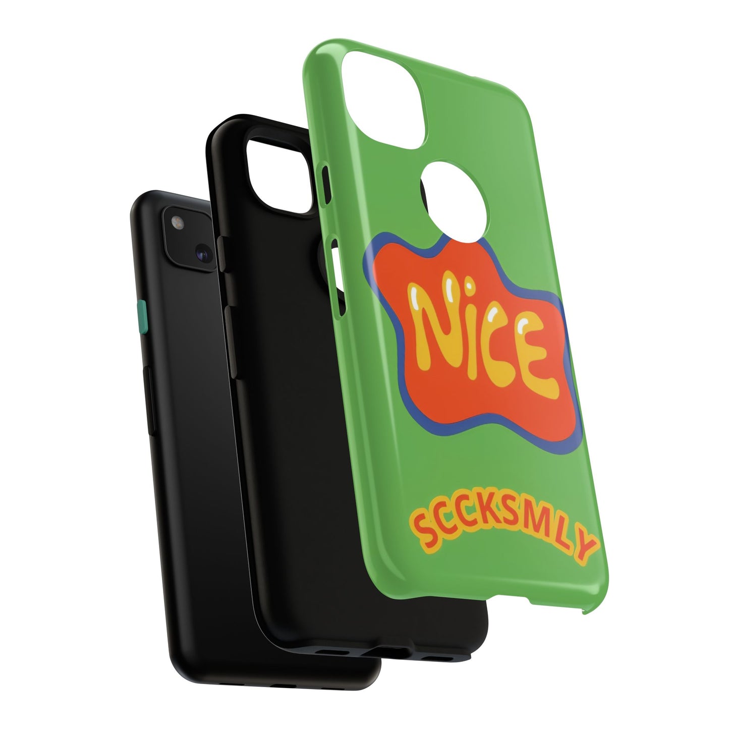Green "NICE" Tough Phone Case for Google Pixel
