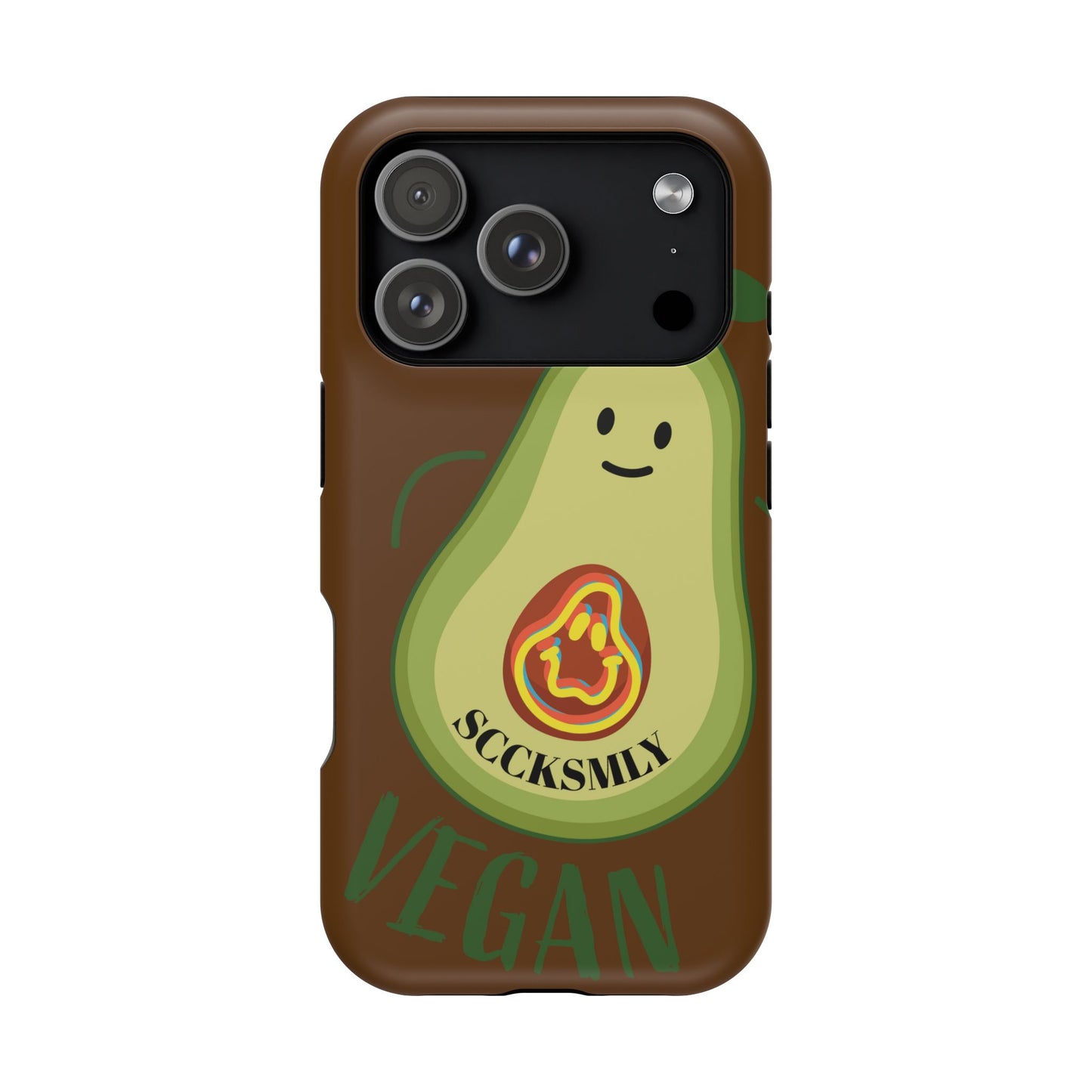 Playful Vegan Avocado Tough Phone Case Apple