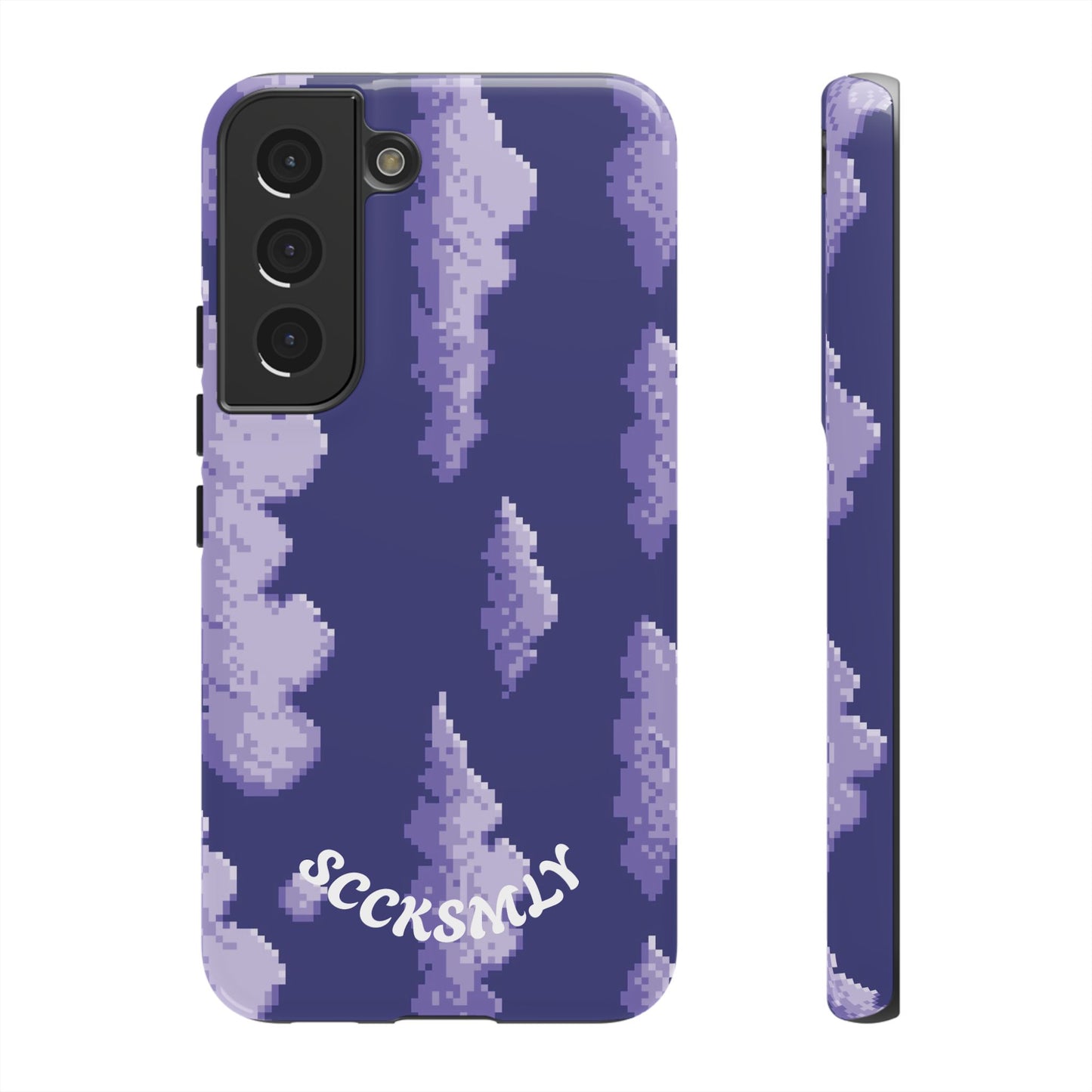 Lilac Pixel Cloud Tough Phone Case for Samsung