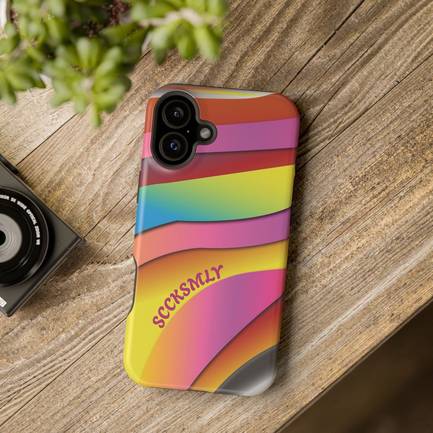 Modern Retro Rainbow Phone Case for Apple