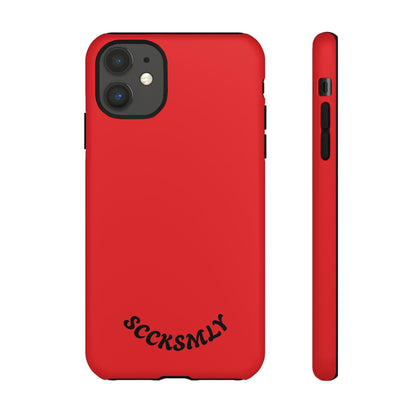 SOLID Screaming Red Tough Case for Apple