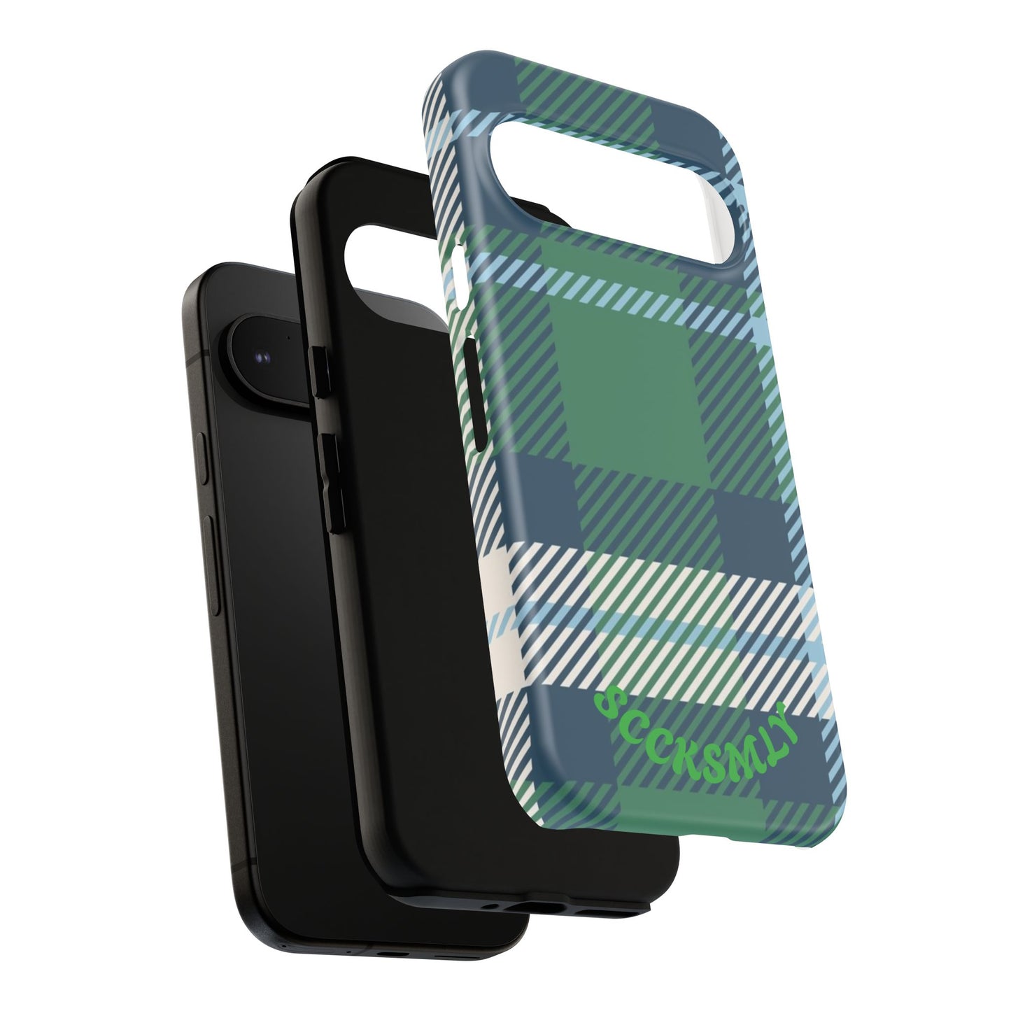 Earth and Sky Plaid Tough Phone Case for Google Pixel