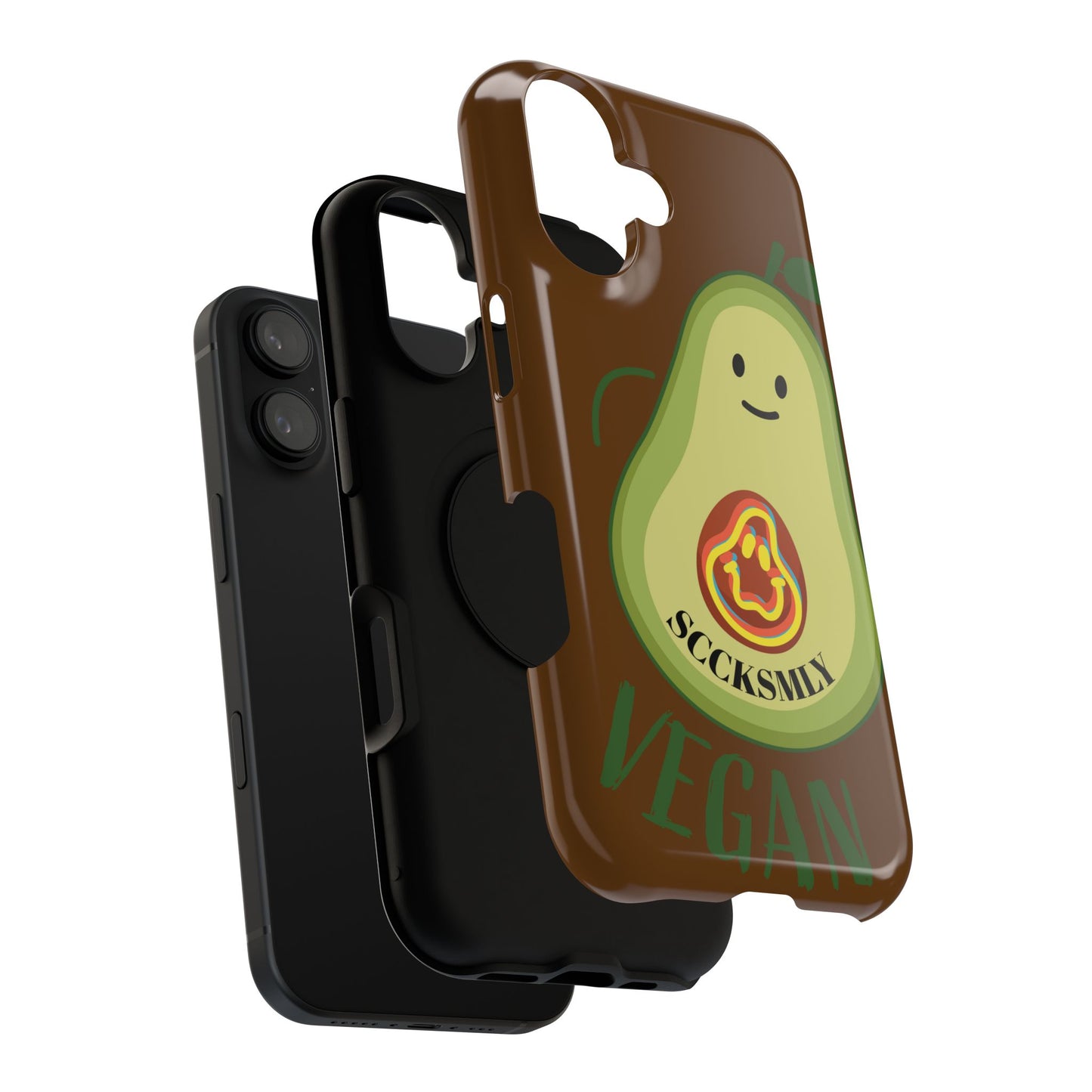 Playful Vegan Avocado Tough Phone Case Apple