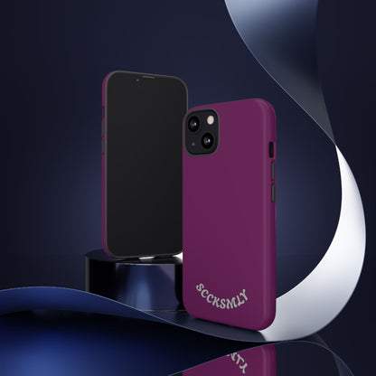 SOLID Amethyst Matte Tough Phone Case for Apple