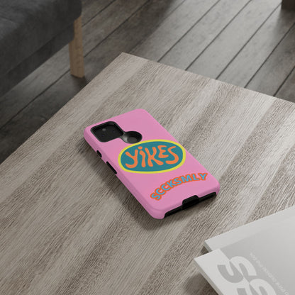 Pink "YIKES" Tough Phone Case for Google Pixel