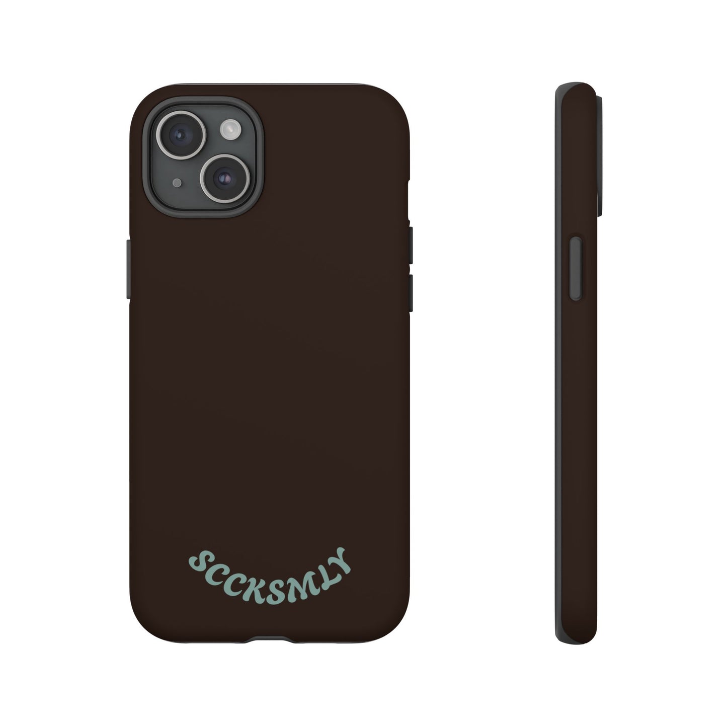 SOLID Espresso Mint Tough Phone Case for Apple