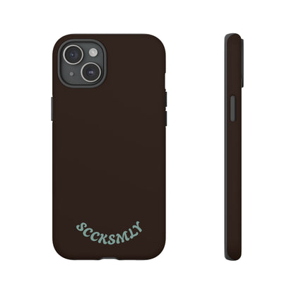 SOLID Espresso Mint Tough Phone Case for Apple