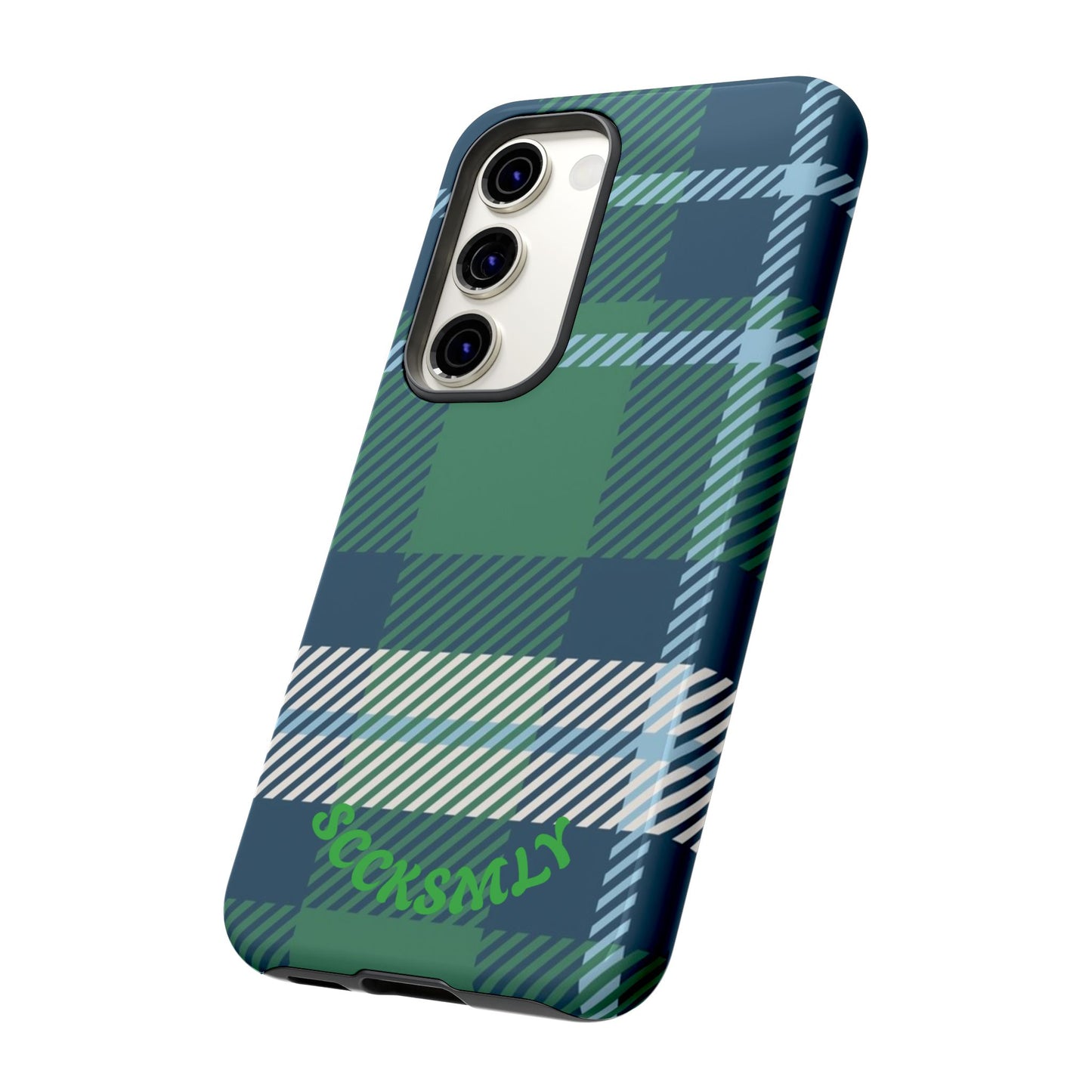 Earth and Sky Plaid Tough Phone Case for Samsung