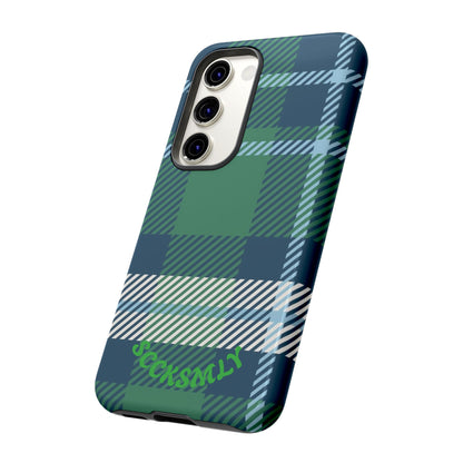 Earth and Sky Plaid Tough Phone Case for Samsung