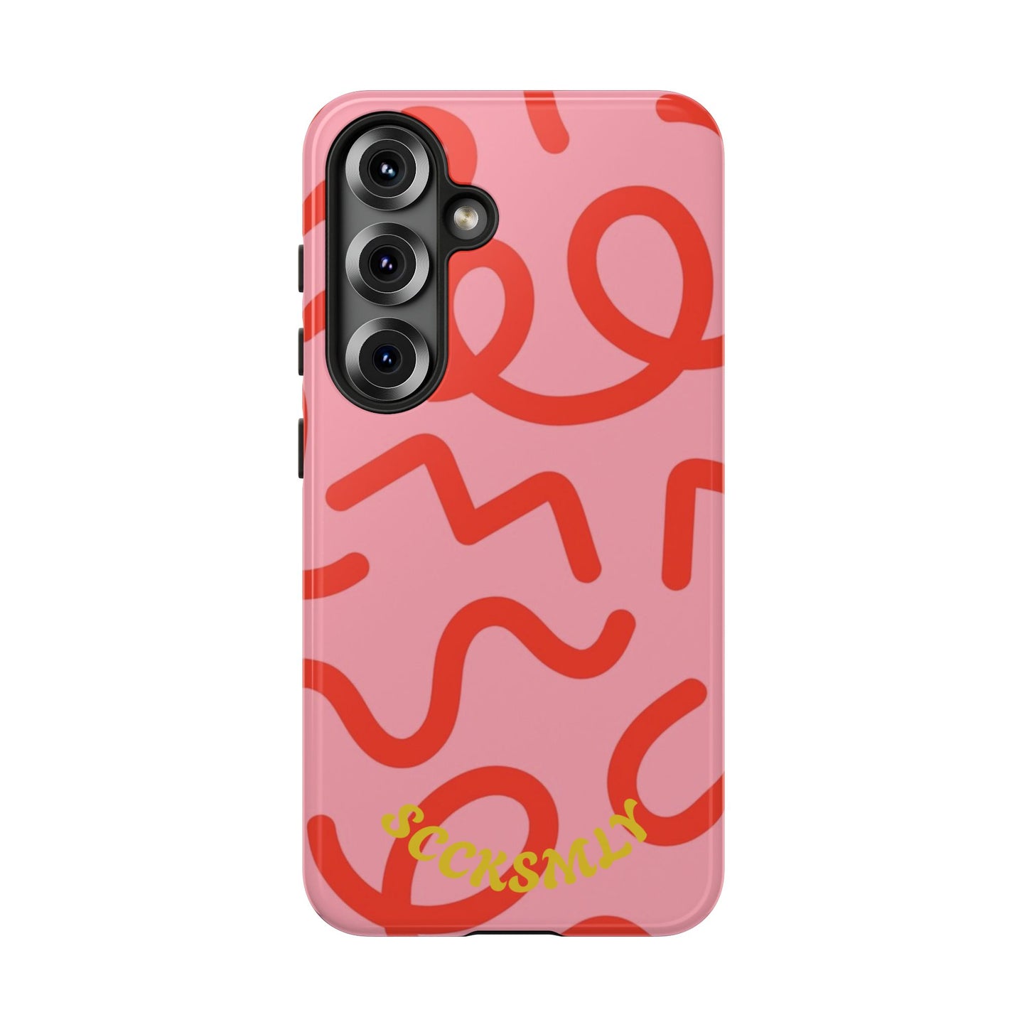 Red Candy Swirls Tough Phone Case for Samsung