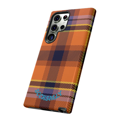 Orange Sickle Plaid Phone Case for Samsung
