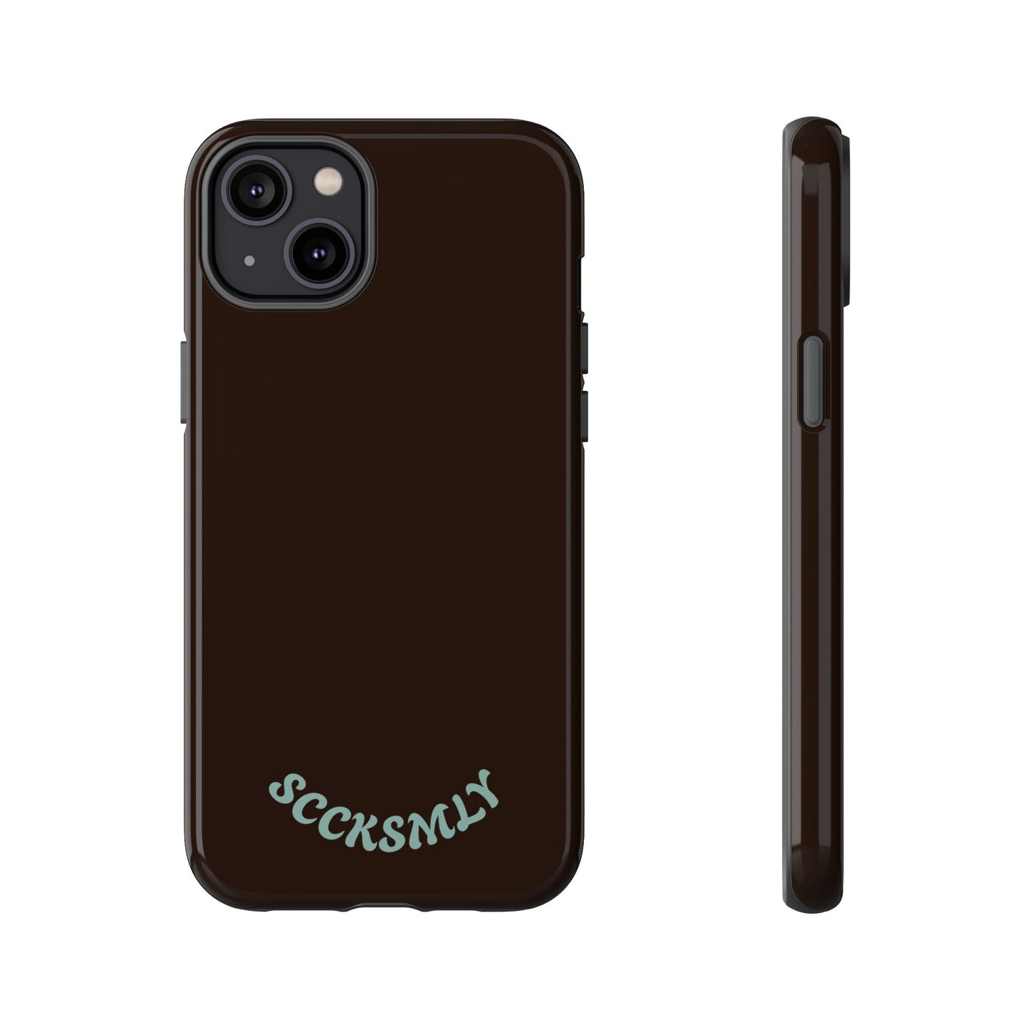 SOLID Espresso Mint Tough Phone Case for Apple