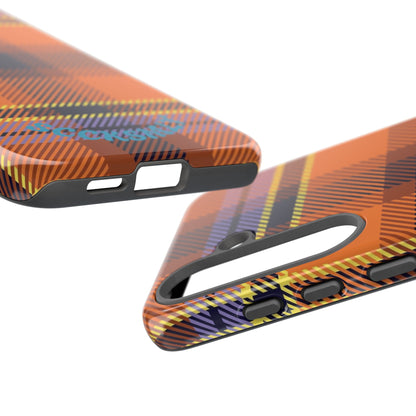 Orange Sickle Plaid Phone Case for Samsung