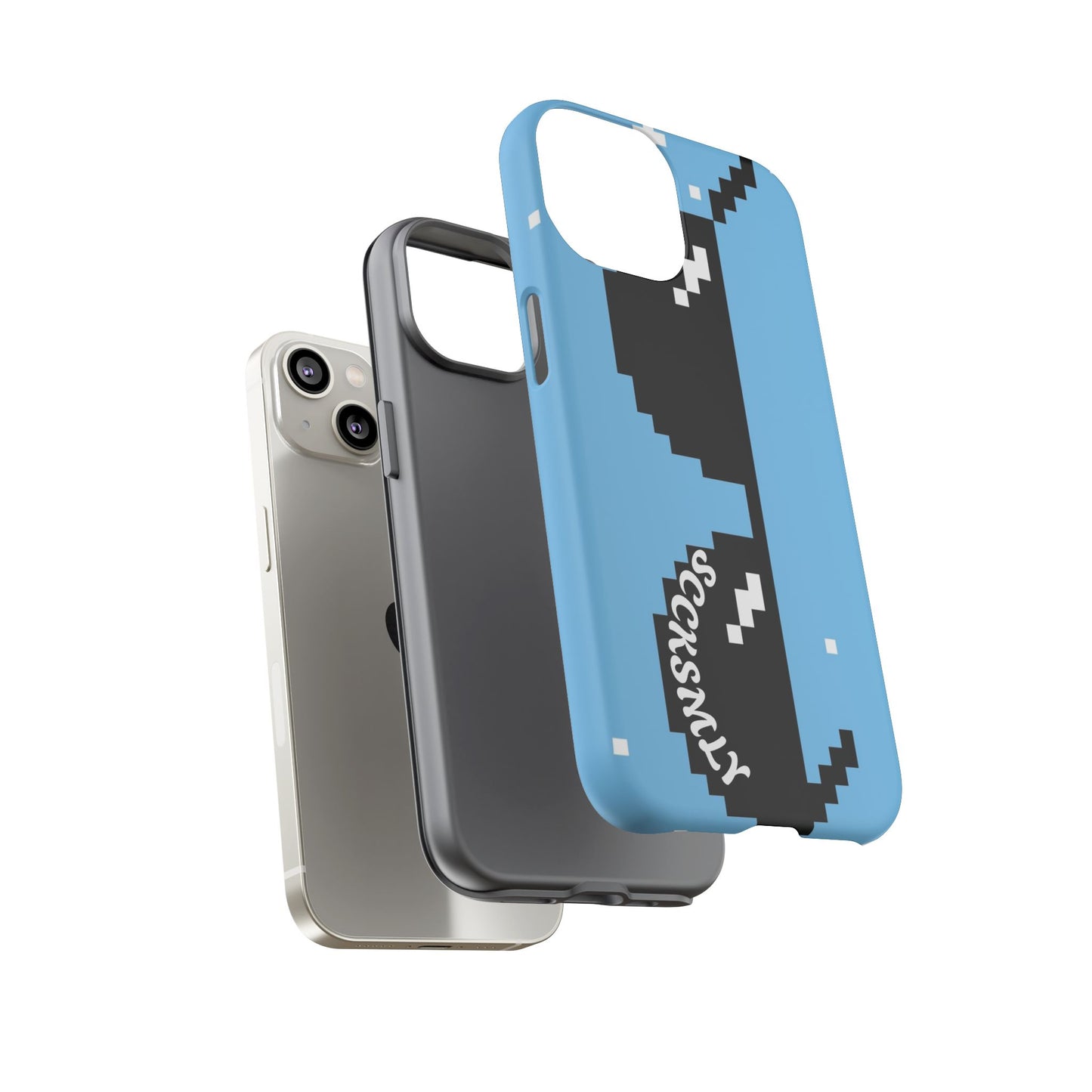 Pixel Glass Tough Phone Case for Apple