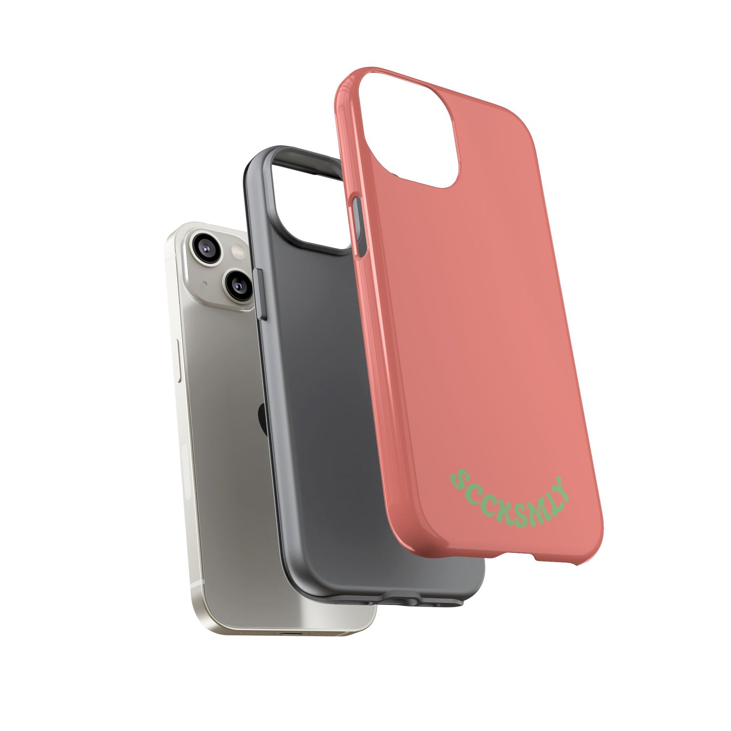 SOLID Guava Melon Wave Tough Phone Case for Apple
