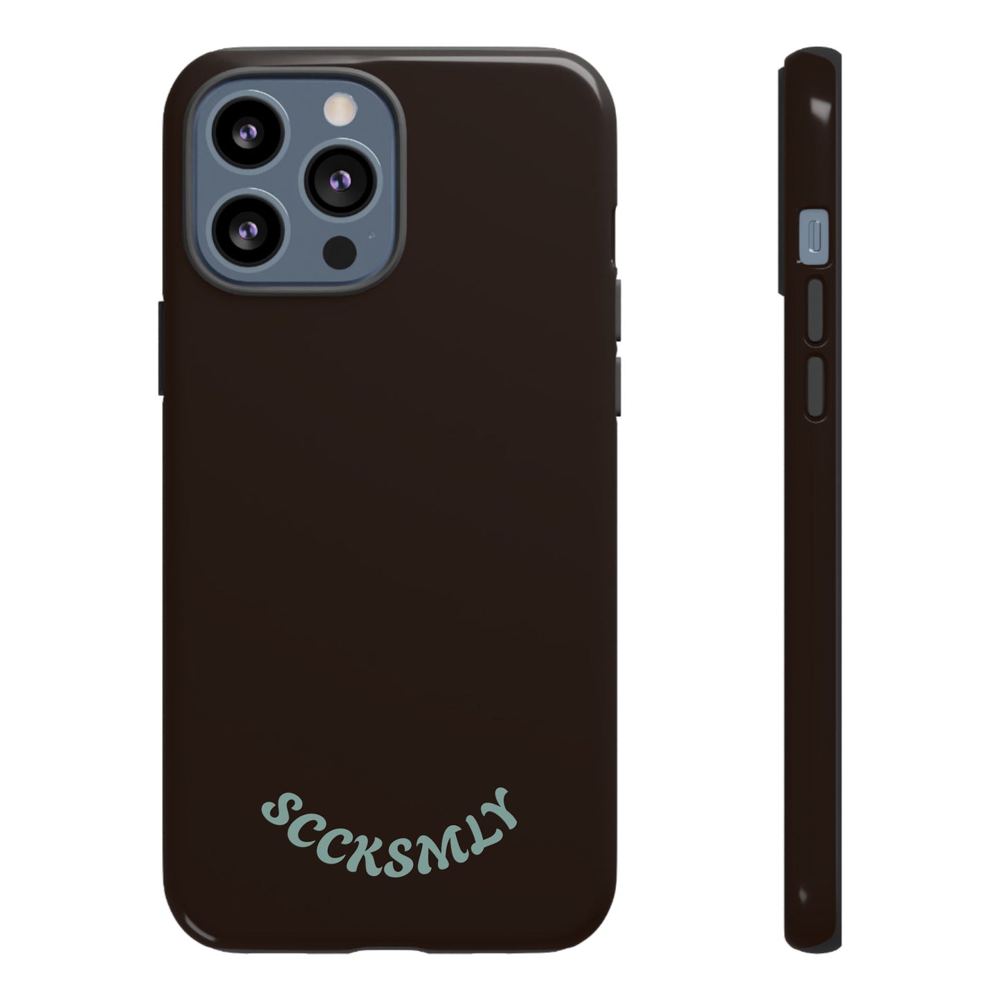 SOLID Espresso Mint Tough Phone Case for Apple