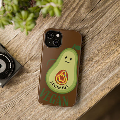 Playful Vegan Avocado Tough Phone Case Apple