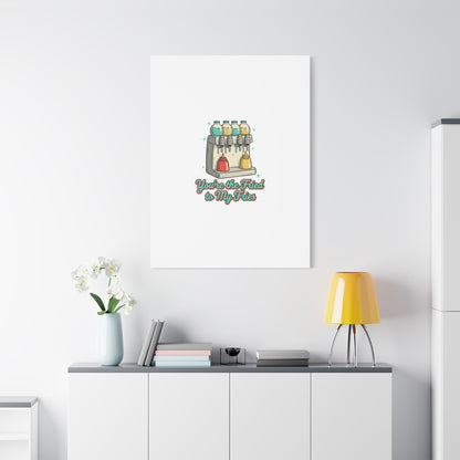 You’re the Fried to My Fries Canvas | Retro Diner Matchbook, Pantry Label Art